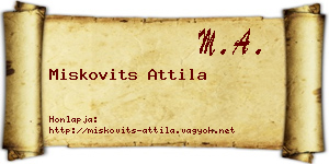 Miskovits Attila névjegykártya