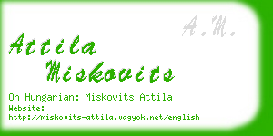 attila miskovits business card